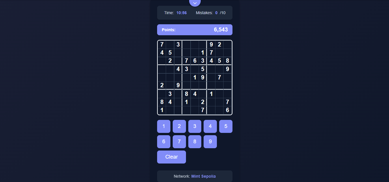 Sudoku Game Screenshot